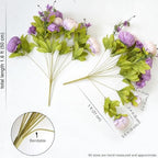 FiveSeasonStuff Dusty Purple & Greenery Artificial Peony Set of 2 - Image 4