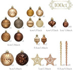 Valery Madelyn 100ct Christmas Tree Decorations Variety Ball Ornaments Set - Image 4