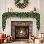 2PCS 9FT Artificial Christmas Garland with Lights, Norfolk Pine Garland - Image 2