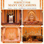 Suncalla 12 Pcs 4 Ft Marigold Garland Gold Bell,Orange - Image 5