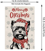 Seasonal Garden Flags Yorkie Double Sided Flags Set of 11 Holiday Farmhouse Indoor Outdoor Yard Lawn Christmas Gifts Decorations 12.5x18 Inch - Image 2