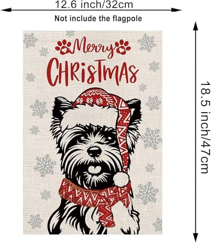 Seasonal Garden Flags Yorkie Double Sided Flags Set of 11 Holiday Farmhouse Indoor Outdoor Yard Lawn Christmas Gifts Decorations 12.5x18 Inch - Image 2