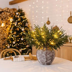 Seematn 20 Pcs LED Christmas Branches Battery Operated Norfolk Pine Picks - Image 3