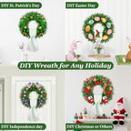 24'' Boxwood Wreaths Front Door, Foldable Green Wreath with a Sash - Image 6