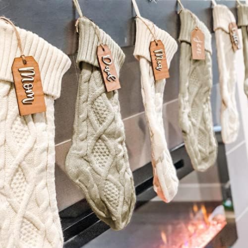 Fesciory Christmas Stockings 6 Pack, 18 Inch Large Cable Knit Xmas Decor - Image 5
