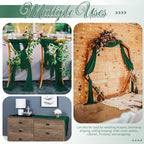 16 Pack Emerald Green Table Runner 10FT Cheesecloth Table Runner Boho Gauze Table Runners Long Rustic Sheer Fabric Table Runners for Wedding Party Bridal Shower Farmhouse & Home Decor - Image 5