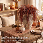 Daifunli 16 Pcs Artificial Fall Hanging Plants Fake Hanging Ferns Plastic Autumn Faux Plants for Wall Room Garden Garland Indoor Outdoor Decor No Basket (Fall Boston) - Image 4