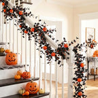 Lighted Halloween Garland for Mantle, Pumpkin Fireplace Decorations - Image 5
