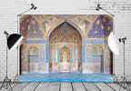 BELECO 20x10ft Fabric Islam Mosque Backdrop Seyyed Mosque Wall Covered with Mosaic and Calligraphic Inscriptions Background Islamic Religious Belief Photo Booth Shoot Studio Props - Image 2