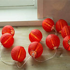 Red Lantern String Lights 19.6ft 40 LEDs Battery Operated with Remote Control Hanging Lanterns String Lights for Chinese New Year,Spring Festival,Wedding,Party Decoration,Christmas - Image 7