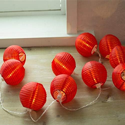 Red Lantern String Lights 19.6ft 40 LEDs Battery Operated with Remote Control Hanging Lanterns String Lights for Chinese New Year,Spring Festival,Wedding,Party Decoration,Christmas - Image 7