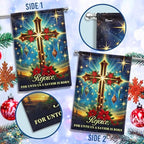 American Flag-Christian Cross Christmas Flag Rejoice For Unto Us A Savior Is Born Flag MLN4029F, 3x5 ft. Flag-USA Flags Premium Polyester-Decorative Indoor Outdoor Flag - Image 3