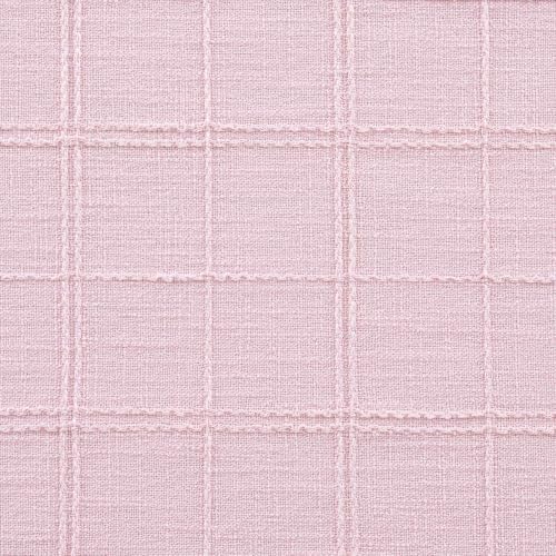 ZeeMart Linen Checked Farmhouse Placemats Set of 6, Pink 13x19in - Image 4