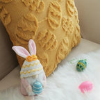 JOJUSIS Decorative Pillow Covers Pack of 4 Spring Throw Pillowcases Faux Fur Couch Cushion Easter Egg 18 x 18 Inch - Image 4