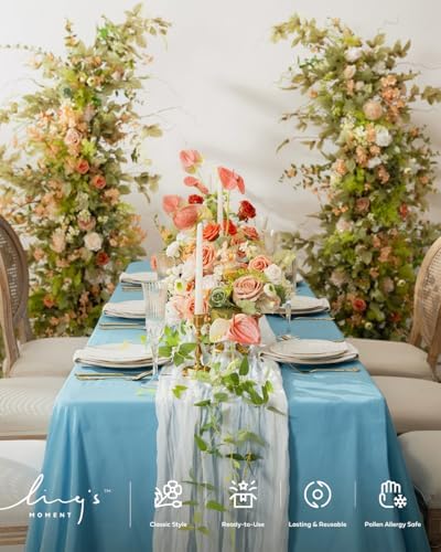 Ling's moment Artificial Clematis Cascading Greenery Garlands Vines - Image 4