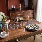 Vintage Floral Jacquard Table Runner with Multi-Color Tassels Luxury French Farmhouse Spring Table Runners Orange for Home Decor Dining Kitchen Living Room Coffee Tables 71" - Image 4