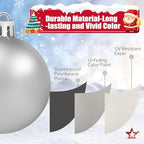 TranquilBliss Christmas Ball Ornaments, 24-Pack, 2.5-Inch, Sliver - Image 2