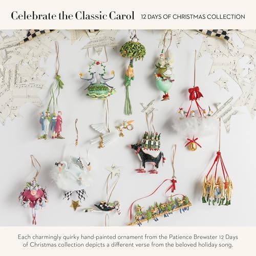 MACKENZIE-CHILDS Patience Brewster 12 Days Christmas Ornament, Decorative Hanging Ornament for Christmas Tree, 2 Turtles Doves - Image 3