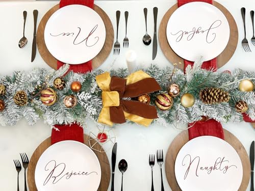 Christmas Garland for Front Door, 6 Foot Artificial Unlit Winter Garland with Pine Cones, Berry Clusters, Bronze Ball Ornaments and Ribbons for Thanksgiving Holiday Christmas Decoration - Image 5