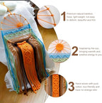Artilady 2 Pack Macrame Hanging Tapestry Sun Wall Decor, Boho Dream Catcher - Image 3