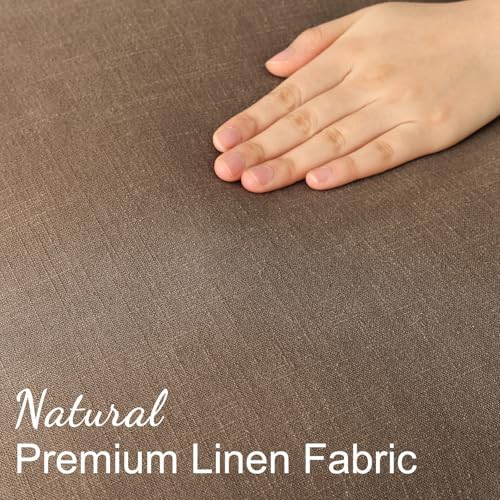 decorUhome Fall Light Brown Linen Throw Pillow Covers 20x20 Set of 2 - Image 3