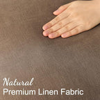 decorUhome Fall Light Brown Linen Throw Pillow Covers 26x26 Set of 2 - Image 3