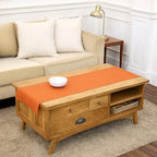 Solino Home 100% Pure Linen Dining Table Runner Orange, Fete 14 x 48 in by SolinoHome