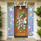 Easter Wreaths for Front Door, Easter Artificial Egg Wreath Decoration, Bunny Carrot Spring Wreath Farmhouse Home Indoor Outdoor Easter Decor, Green-2, TADEAU-01 - Image 6
