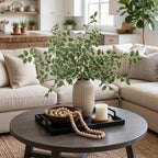 Daynight 12 Pcs Artificial Eucalyptus Leaves Stems, 35″ Long Stem Silk Plum Foliage Branches, Flexible Silk Faux Greenery for Farmhouse, Home, Kitchen and Table Centerpiece DIY Decor (12, Light Green) - Image 6