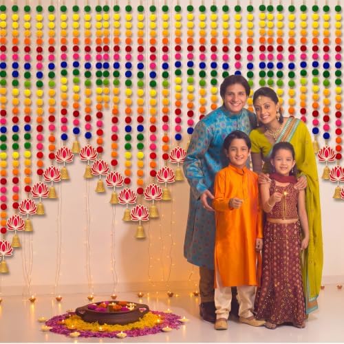 12 Pcs 5 ft Diwali Marigold Garland Decorations Indian Artificial Flowers - Image 5