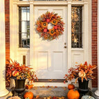 Harvest Fall Wreaths for Front Door - Farmhouse Thanksgiving Wreath Decor - Image 4