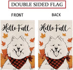 Seasonal Garden Flags Samoyed Double Sided Flags Set of 11 Holiday Farmhouse Indoor Outdoor Yard Lawn Christmas Gifts Decorations 12.5x18 Inch - Image 3