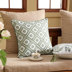 ISAENNE Designer Linen Throw Pillow Cover,Set of 2,18"x18"-Mosella C - Image 2