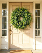 26'' Boxwood Wreaths Front Door Artificial Spring Wreath. Wreaths for Front Door Farmhouse Wedding Green Year Round Indoor Outdoor for Summer Wreath St Patricks Day Decorations - Image 4
