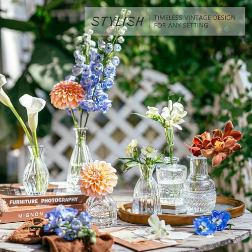 SUPMIND 16Pcs Clear Glass Bud Vase, Small Flower Vase for Centerpieces Bulk - Image 5