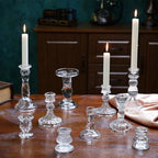 Mumufy 80 Pcs Glass Taper Crystal Candle Holders,Classic,Clear - Image 5