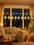 126 LED Star Icicle Lights,7.8ft Window Curtain Lights Plug in - Image 3