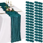 30 Pack Cheesecloth Table Runner 10FT Teal Table Runner Boho Gauze Cheese Cloth Table Runners Long Rustic Sheer Table Decorations for Wedding Party Baby Bridal Shower Birthday Holiday Home by Showgeous
