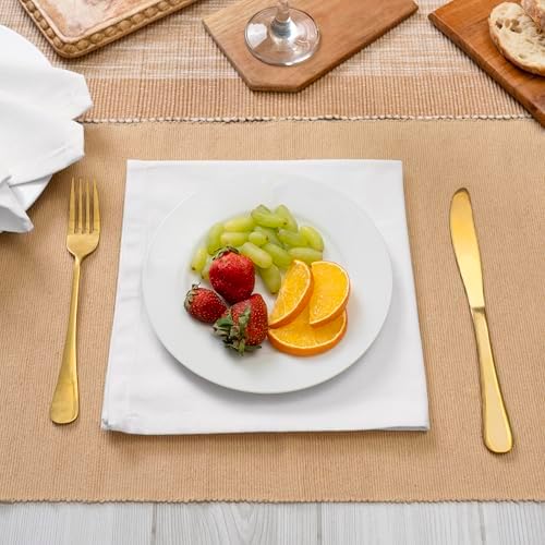 Blue Needles Solid Cloth Napkins 100% Cotton Set of 12-18 x 18 Inches - Image 4
