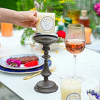 Sungmor Rustic Cast Iron Pillar Candle Holder, 7.8 Inches Tall - Image 3