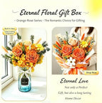 Preserved Flowers Bouquet, Orange Roses Forever Flowers for Delivery - Image 3