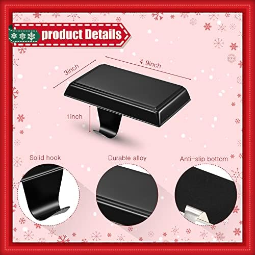 Zhengmy 6 Pcs Black Christmas Stocking Hangers for Mantel Stocking Holders - Image 3