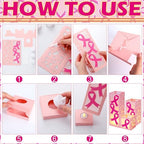 VIHOSE 12 Sets Breast Cancer Awareness Centerpieces for Table Paper Lantern - Image 5