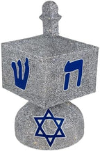 LED Lighted Hanukkah Dreidel Outdoor Decoration - 37" - Clear Lights - Silver - Image 3
