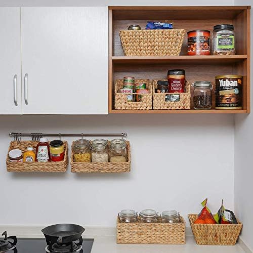 StorageWorks Woven Wall Baskets for Storage, Hanging Basket with Hooks - Image 4