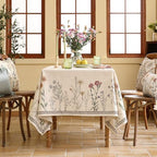 ISAENNE Designer Vintage Rectangular Floral Tablecloth,71"x55" - Image 3