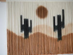 Large Macrame Wall Hanging Macrame Wall Decor 57" W x 35" L Desert Cactus Tie-Dye Large Boho Yarn Wall Decor Scale Wall Art Home Decor - Image 6