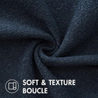 MIULEE 20x20 Decorative Boucle Couch Pillow Covers Navy Blue - Image 5