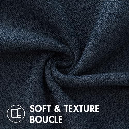 MIULEE 20x20 Decorative Boucle Couch Pillow Covers Navy Blue - Image 5