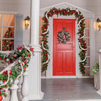 48Ft Christmas Wood Bead Garland Rustic Holiday Decor for Tree (White) - Image 7